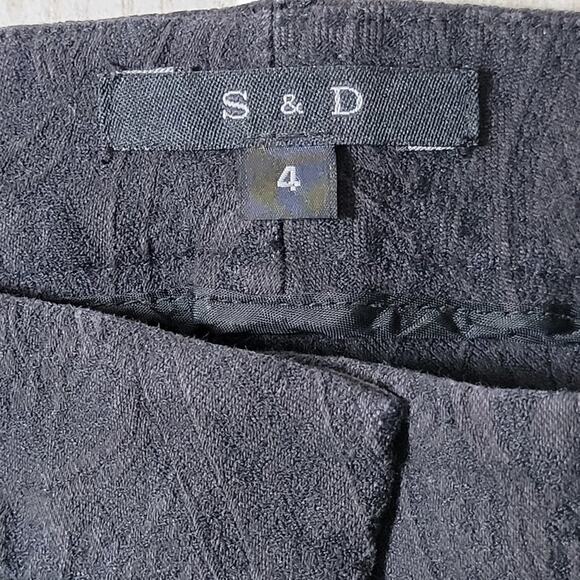 S&D Black Textured Straight Leg Pants – Size‎ 4, Classic Fit - Picture 4 of 8